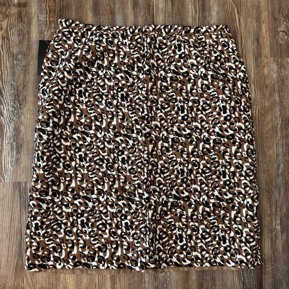 NWT Robert Louis Brown and Black Pencil Skirt